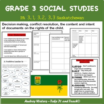 Preview of Saskatchewan Social Studies Grade 3 Unit 3