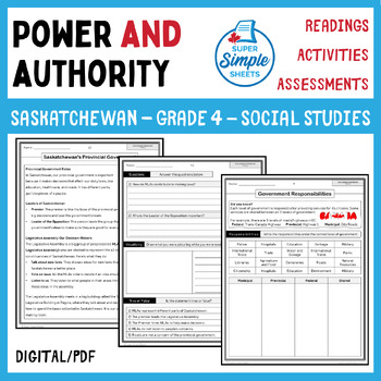 Preview of Saskatchewan - Social Studies - Grade 4 - Power and Authority