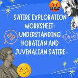 Satire Exploration Worksheet: Understanding Horatian and J