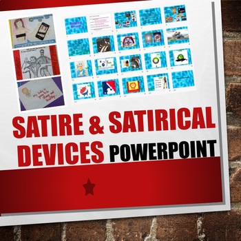 Preview of Satire and Satirical Devices PowerPoint | Interactive Activity