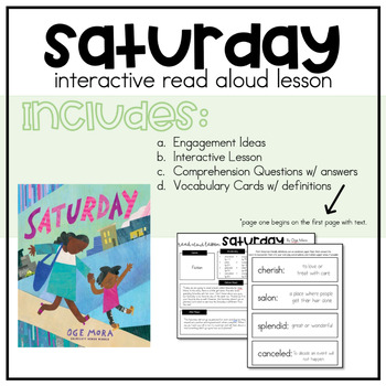 Preview of Saturday by Oge Mora | Interactive Read Aloud