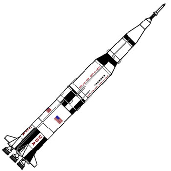 Preview of Saturn 5 Rocket 4 PDFs for poster printing 14x14, 21x21, 28x28, or 35x35"