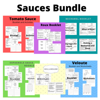 Preview of Sauces Unit - BUNDLE  (Family and Consumer Science, FACS, FCS, ProStart)