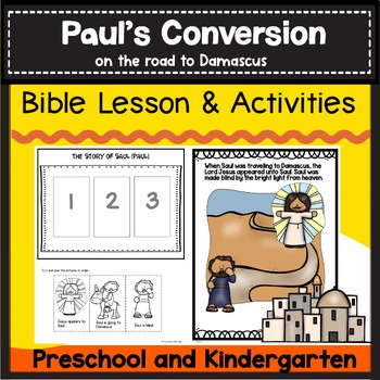 Preview of Saul Paul His Conversion Road to Damascus Bible Lesson Preschool Kindergarten