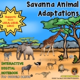 Savanna Animal Adaptations Interactive Notebook Google Slides®