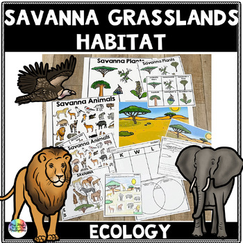 Preview of Savanna Animal Habitat and Ecosystem | Reading and Science Ecology