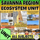 Savanna Ecosystem, Animals, Habitats, Food: STEM, Math, Re