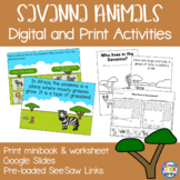 Savanna Habitat - Digital and Print Activities
