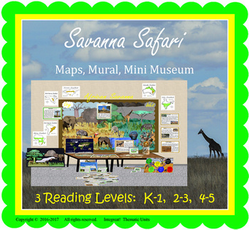 Preview of Savanna Safari: Maps, Mural, and Mini-Museum (COMPLETE Bundle)