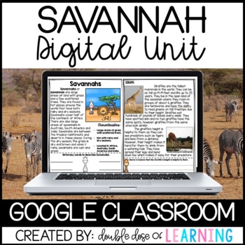 Preview of Savannah Biome Distance Learning GOOGLE Unit