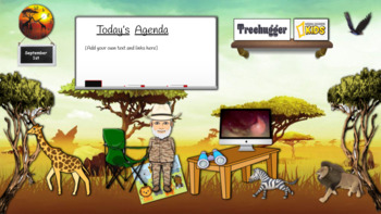 Preview of Savannah Themed Animated Virtual Google Classroom