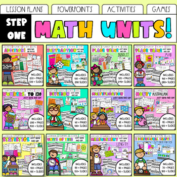 Preview of Math Units: BUNDLE | Step 1 | Differentiated Lessons, PowerPoint, Activities