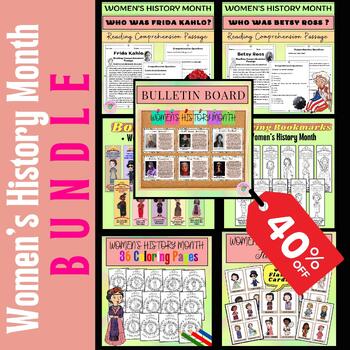 Preview of Save 40% With this Women's History Month BUNDLE | NO PREP Worksheets Activites