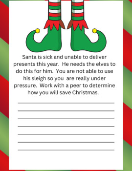 Preview of Save Christmas Journal Prompt