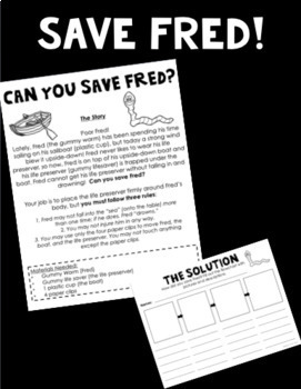 Preview of Save Fred! A STEM and Team building Challenge