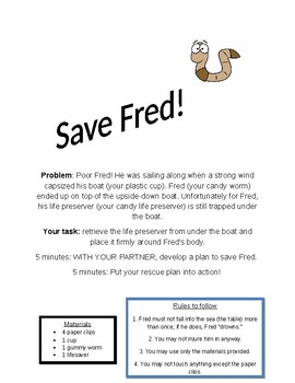 Save Fred Activity by TeachersWorkTogether | Teachers Pay Teachers