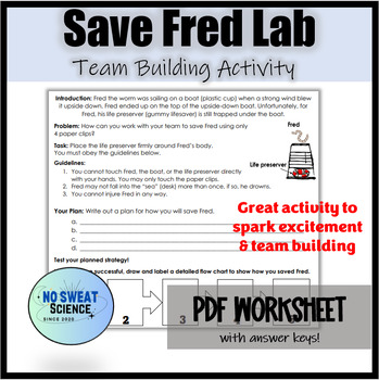 Preview of Save Fred Lab Back to School Activity Team Building Community Worksheet