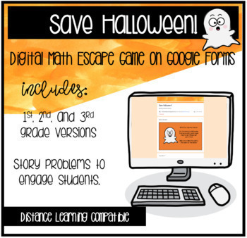 Preview of Save Halloween! Digital Math Escape Game on Google Forms
