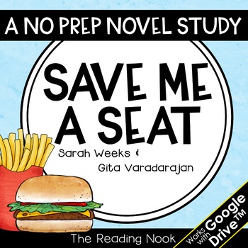 Preview of Save Me A Seat Novel Study | Distance Learning | Google Classroom™