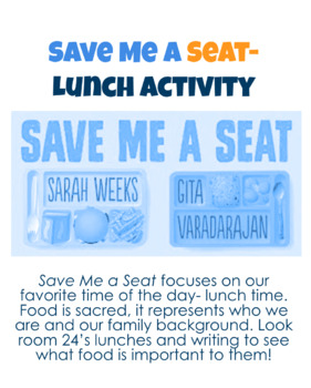 Preview of Save Me a Seat- Lunch Tray Culminating Project