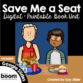 Preview of Save Me a Seat Novel Study Printable + Digital Book Unit