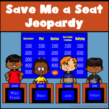 Preview of Save Me a Seat by Sarah Weeks and Gita Varadarajan Jeopardy