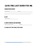Save Me the Last Word Activity