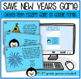 Save New Years 2024! Digital Math Escape Game on Google Forms