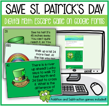 Preview of Save St. Patrick's Day! A Digital Math Escape Game on Google Forms