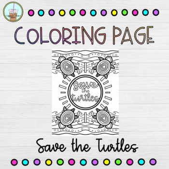 turtle coloring worksheets  teaching resources  tpt