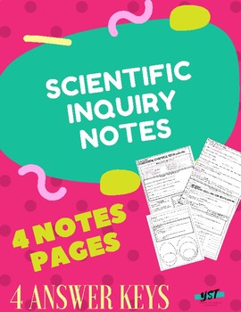 Preview of Save $: Two Sets of Notes! Scientific Inquiry Guided Notes with Answer Key