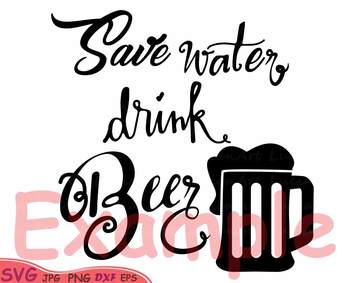 Download Save Water Drink Beer Silhouette Svg Clipart Monograme 30sv By Hamhamart PSD Mockup Templates