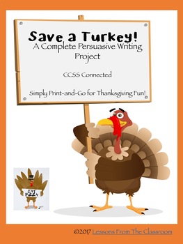 Preview of Save a Turkey! Persuasive Writing Project Fun