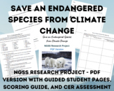 Save an Endangered Species From Climate Change! NGSS PDF Version