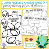 Save energy Earth Day - Save the planet- Ahorra energía- -