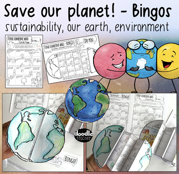 Preview of Save our Planet & Sustainability - Bingo / Find someone who
