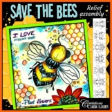 Save the Bees ! Visual Art Lesson - Relief Assembly - Craft