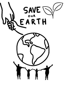Preview of Save the Earth Coloring Packet