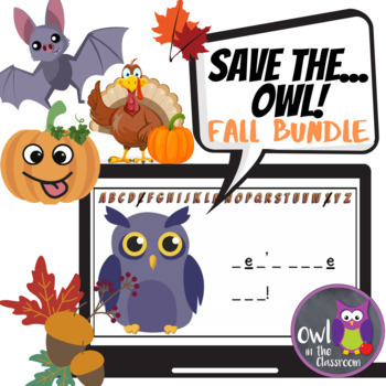 Preview of Save the...Owl! FALL Edition (Digital, Fun Friday, Classroom Game!)