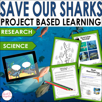 Preview of Sharks Research - Project Based Learning Science - Sharks STEM PBL Unit