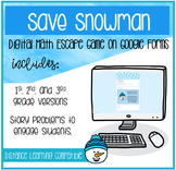Save the Snowman! Winter Math Escape Game on Google Forms