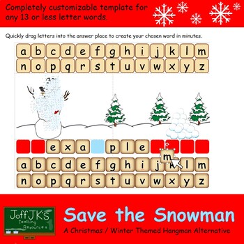 Save the Snowman - a Christmas Winter hangman alternative | TpT