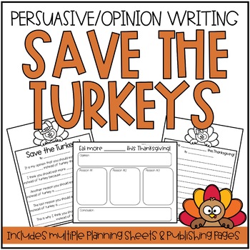Preview of Save the Turkeys! Persuasive/Opinion Writing