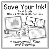 Save your ink! 1st Grade Time, Measurement, and Graphing Centers