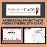 Saving Financial Smart Goal Project with Interactive Bulletin Board Doodle Notes