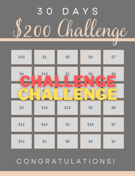 Preview of Saving​ Tracker​ 30days challenge, Save money bundles