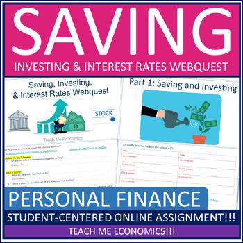Preview of Saving and Investing Economic Webquest Personal Finance Literacy Economics