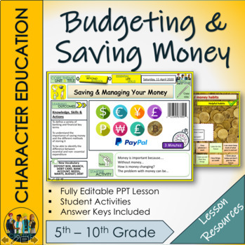 Preview of Saving and managing Money Lesson