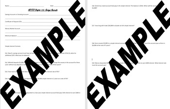 Preview of Chapter 3 Savings Accounts - Financial Algebra