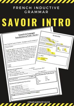 Preview of Savoir Introduction/ Inductive Grammar Activity